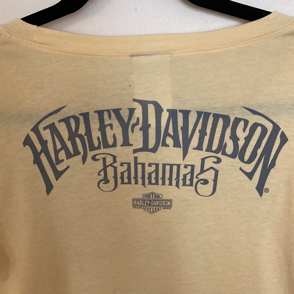 Harley-Davidson Bahamas vintage distressed cut up graphic t shirt tee top L - Picture 7 of 10